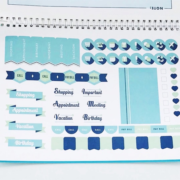 A4 Blue Life Planner with Multicolor Pen - Picture 6 of 6